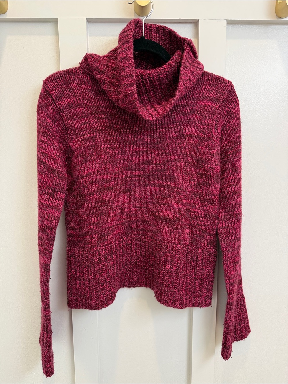 Pulse Marled Raspberry Cowl Sweater